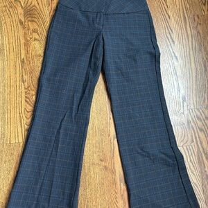 Express Navy Plaid Boot Cut Pants